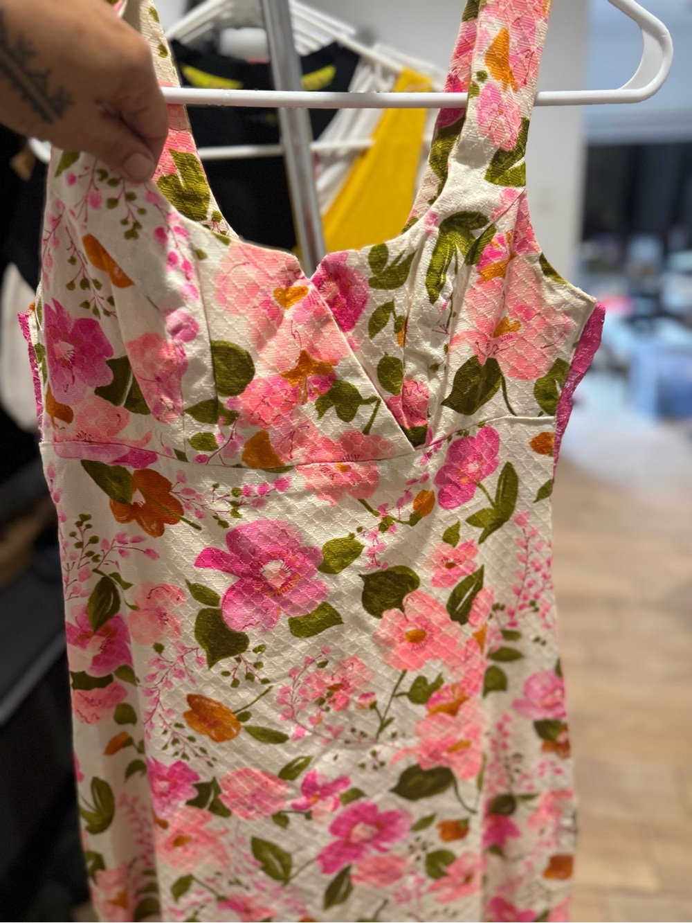 Pink Floral Sleeveless Sundress